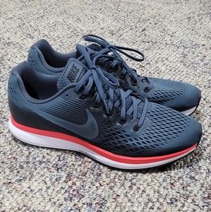 Nike Air Zoom Pegasus 34, "Blue Fox/Black-Bright Crimson" Color, Size 11